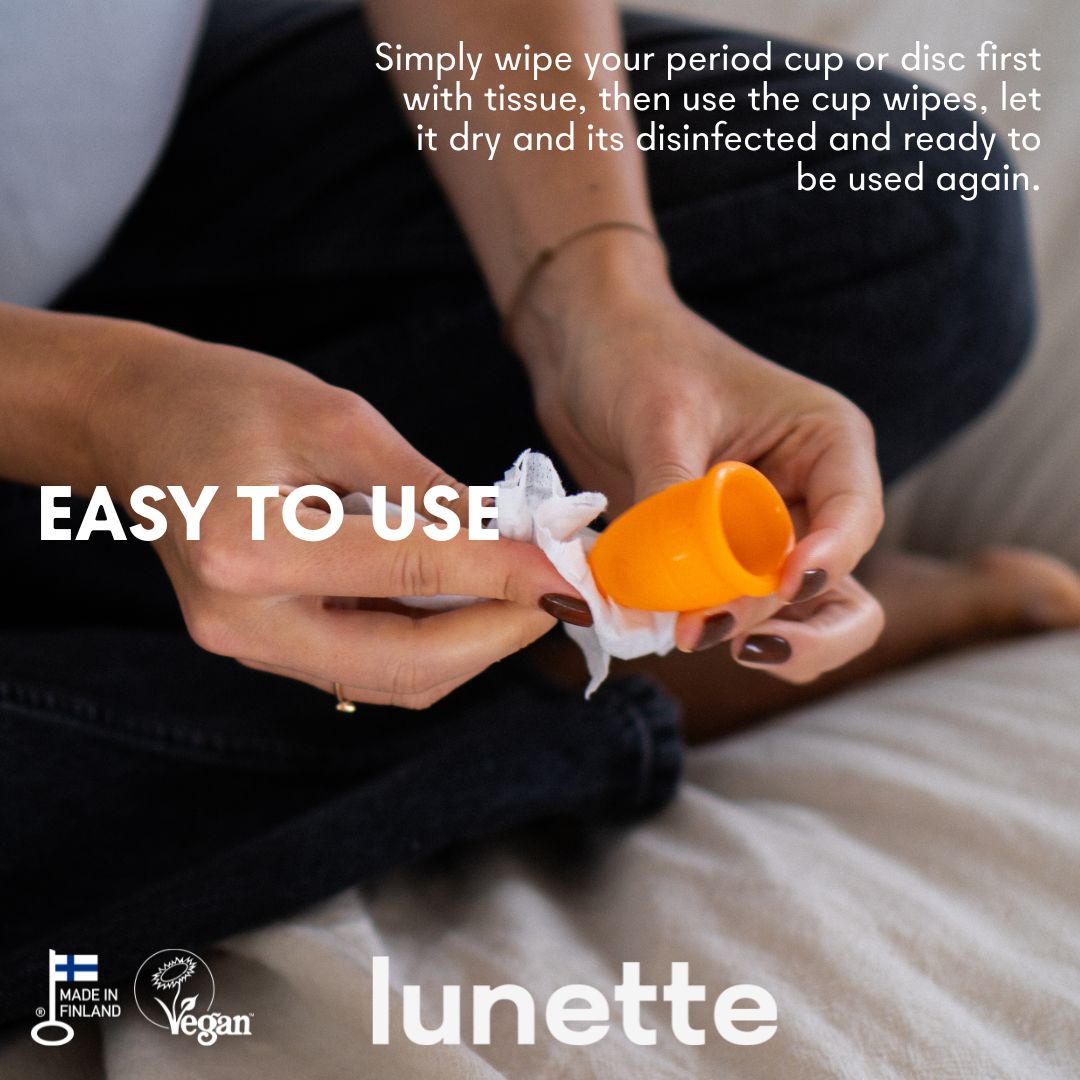 Lunette Cup Wipes 20-pack